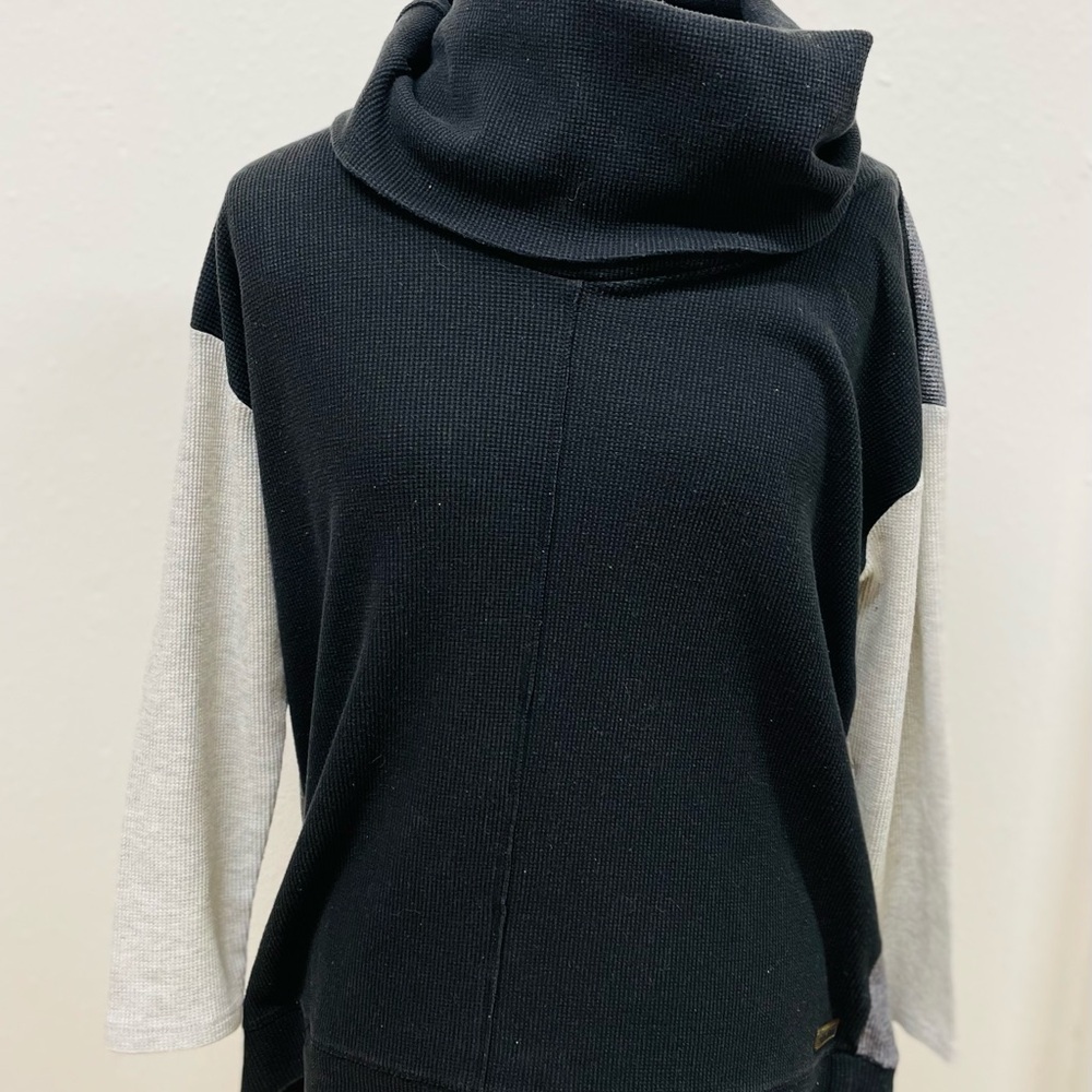 Calvin Klein Two-Tone Cowl Neck Sweater